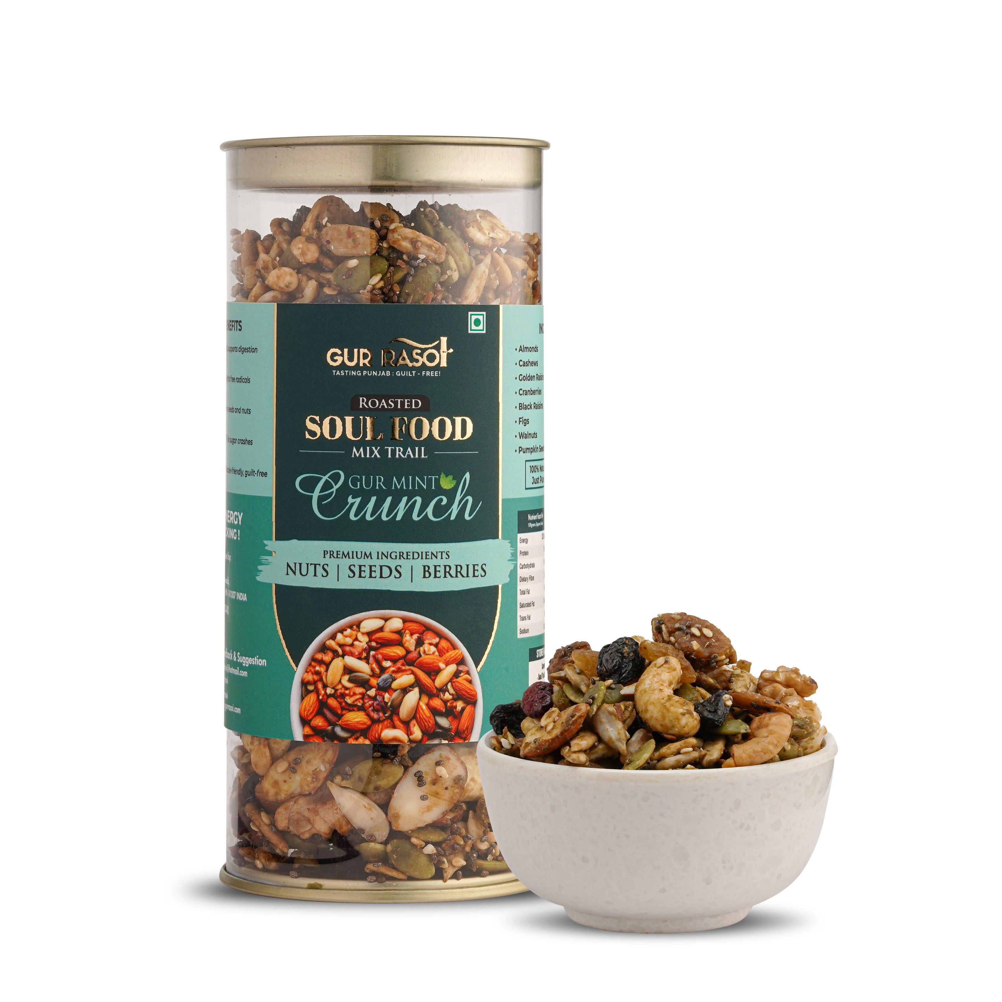 Dry Fruit Mix – Gur Mint Flavour -Mild | Roasted